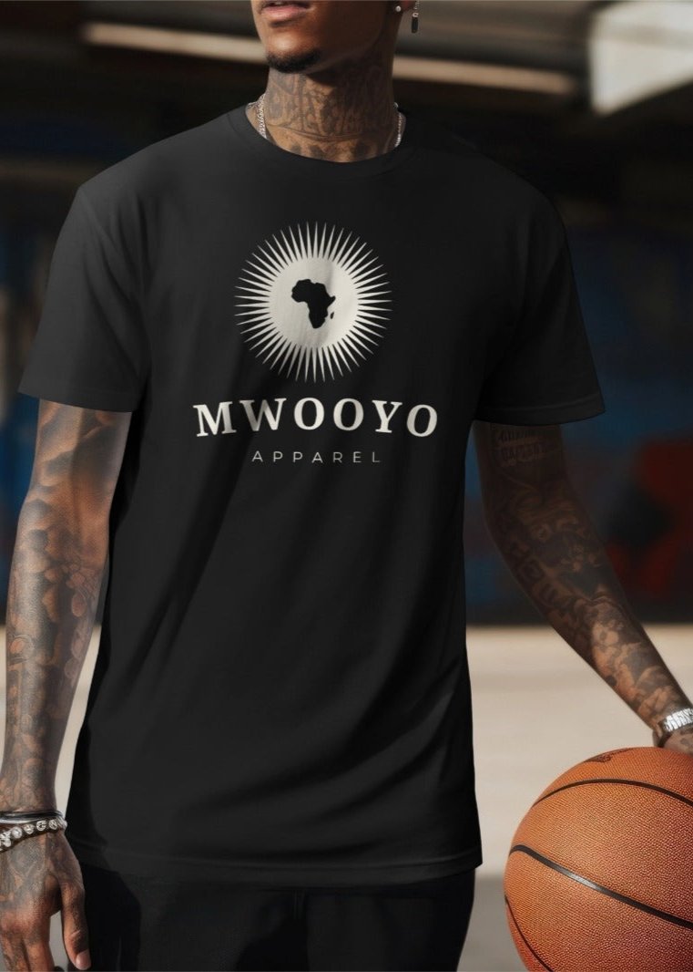 African Soil Black Tee by Mwooyo